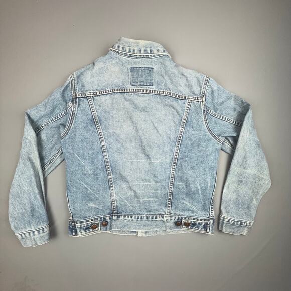 Vintage Gap 1969 Denim Jacket XS Beaded Floral Y2K Custom Folk Boho - Picture 3 of 10